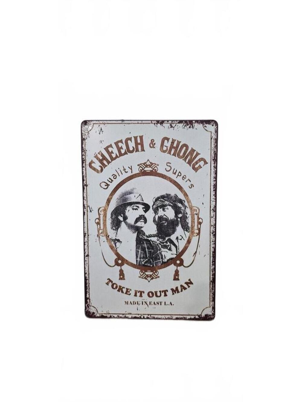 Cheech & Chong Vintage Style Metal Sign Quality Sports